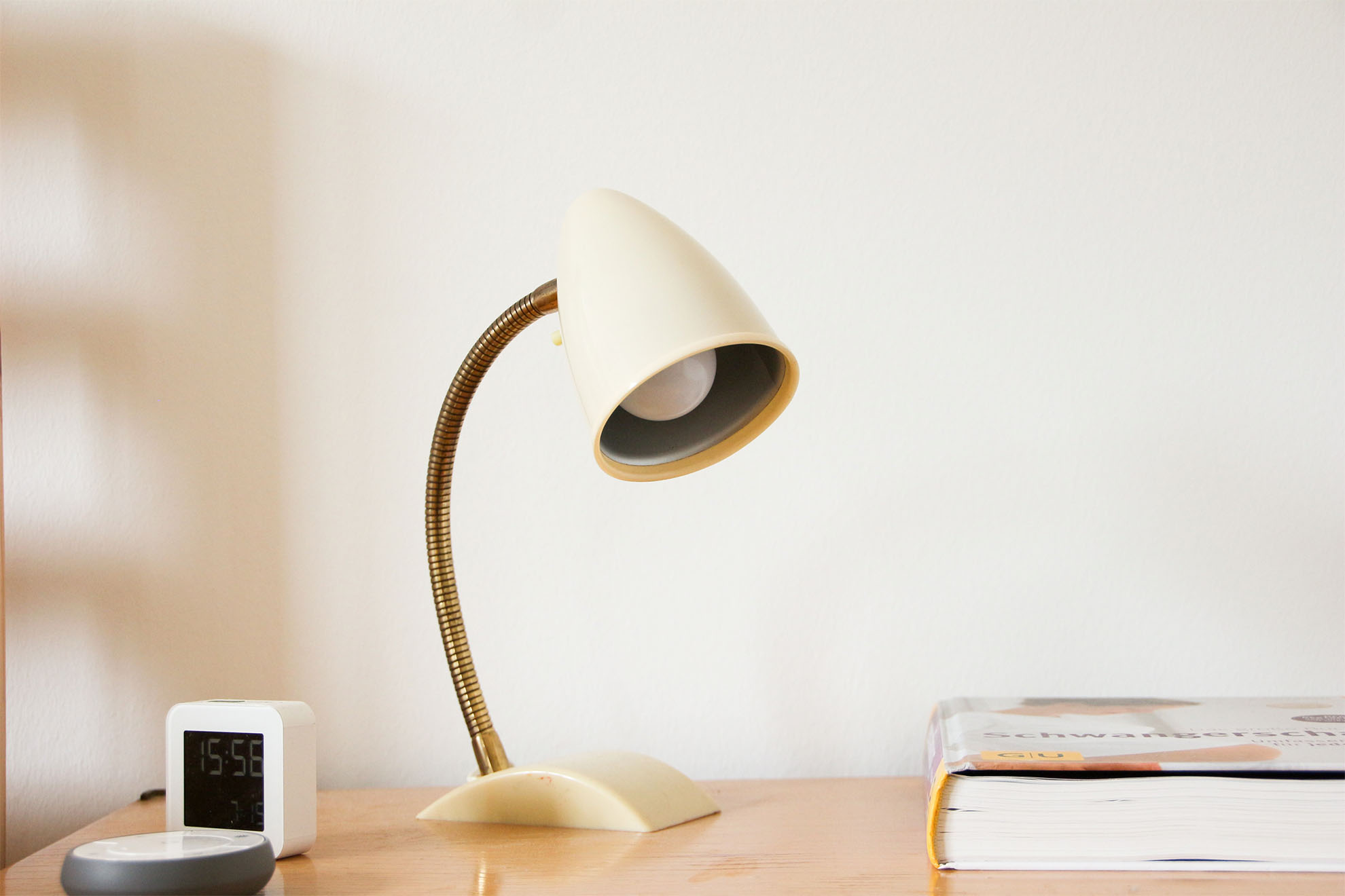 lamp on bedside table